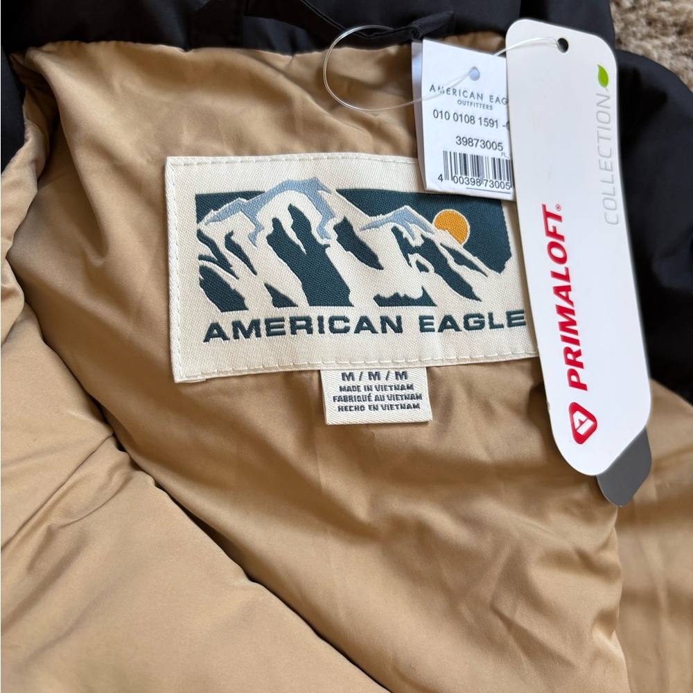 American Eagle Outfitters Tan and Black Vest Outdoor Essential